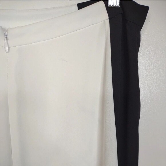 BCBG MAXAZRIA Flowy Chiffon Midi Skirt Sammy Ivory and Black size Small - Picture 15 of 16